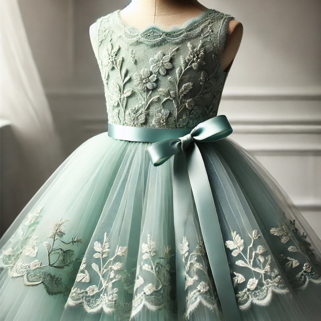 Pastel Mint Green Sleeveless Gown
