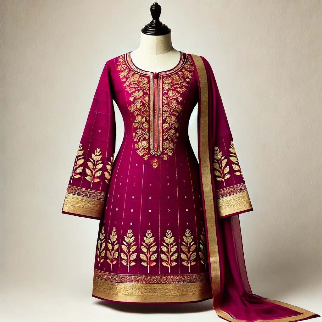 Vibrant Magenta Churidar