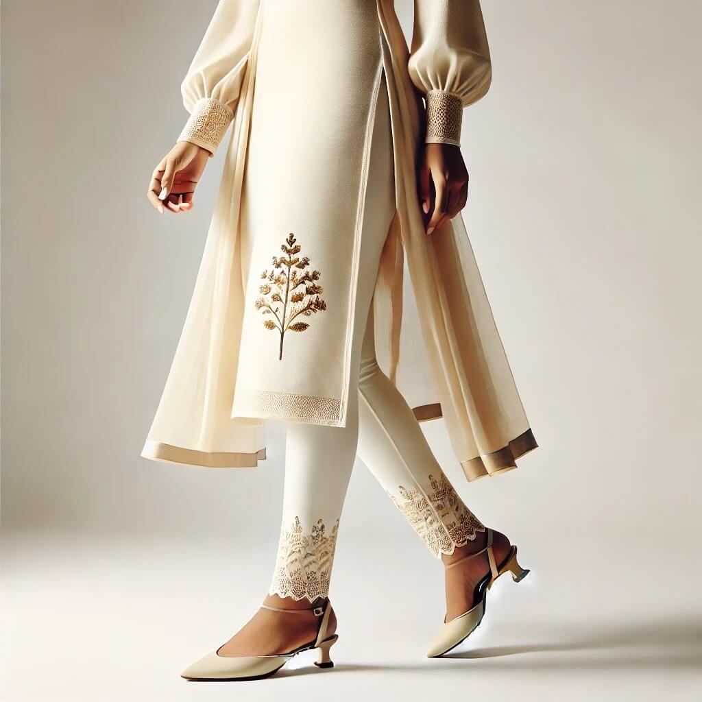 embroidered Leggings