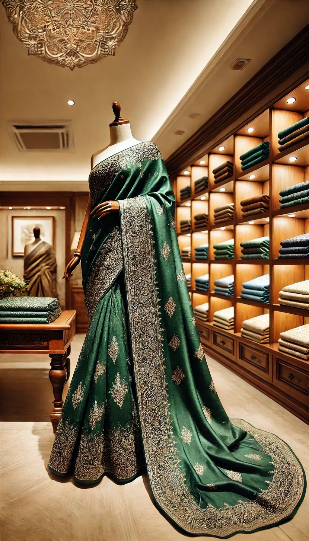 emeraldgreen saree